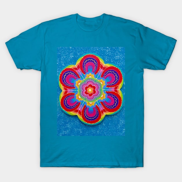 Colour Therapy Flower Mandala T-Shirt by SoozieWray